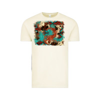 Vintage Arctic aztec turquoise glitter cowhide  tooled leather ba Vintage Tee - FaDigitalArtStudio
