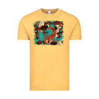 Vintage Mustard aztec turquoise glitter cowhide  tooled leather ba Vintage Tee - FaDigitalArtStudio