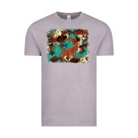 Vintage Zinc aztec turquoise glitter cowhide  tooled leather ba Vintage Tee - FaDigitalArtStudio