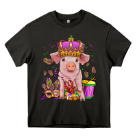 Asphalt mardi gras pig Heavy Core Tee - OliviaCreatesArt
