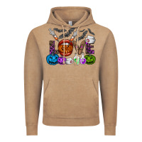 Vintage Coffee love  halloween Vintage Hoodie - CowhideDigitalArt