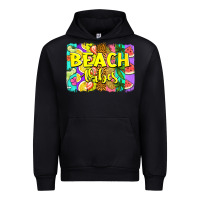 Black beach vibes summer brushstroke Urban Hoodie - Jasminsmagicworld