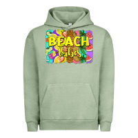 Pigment Oil Green beach vibes summer brushstroke Urban Hoodie - Jasminsmagicworld