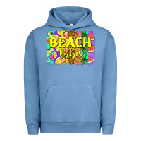 Pigment Pebble Blue beach vibes summer brushstroke Urban Hoodie - Jasminsmagicworld