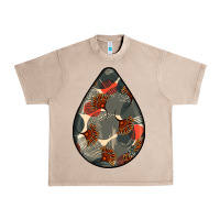 French Oak african fabric pattern teardrop earrings Urban Heavy Tee - BundleAndBundleShop