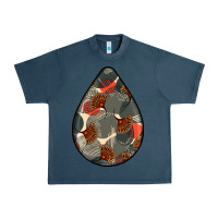 Midnight Navy african fabric pattern teardrop earrings Urban Heavy Tee - BundleAndBundleShop