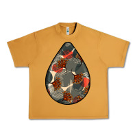 African Fabric Pattern Teardrop Earrings Urban Heavy Tee | Teevron