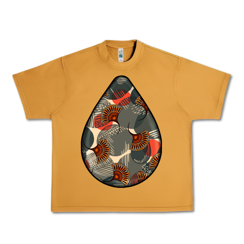 African Fabric Pattern Teardrop Earrings Urban Heavy Tee by BundleAndBundleShop | Teevron