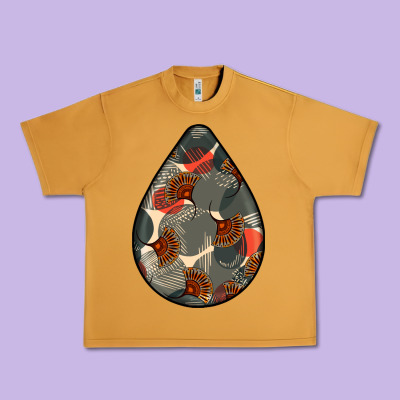 African Fabric Pattern Teardrop Earrings Urban Heavy Tee Designed By Bundleandbundleshop
