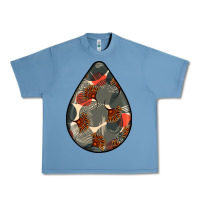 Pebble Blue african fabric pattern teardrop earrings Urban Heavy Tee - BundleAndBundleShop