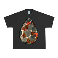 Pigment Black african fabric pattern teardrop earrings Urban Heavy Tee - BundleAndBundleShop