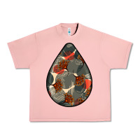 Salmon african fabric pattern teardrop earrings Urban Heavy Tee - BundleAndBundleShop