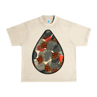 Sandshell african fabric pattern teardrop earrings Urban Heavy Tee - BundleAndBundleShop