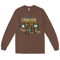 Chestnut Happy Camper Long Sleeve Tee - CowhideDigitalArt