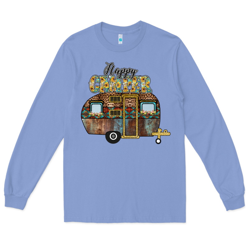 Happy Camper Long Sleeve Tee by CowhideDigitalArt | Teevron