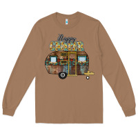 Toasted Coconut Happy Camper Long Sleeve Tee - CowhideDigitalArt