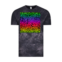 Cloud Black colorful leopard seamless pattern Vintage Tee - BundleAndBundleShop