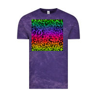 Cloud Purple colorful leopard seamless pattern Vintage Tee - BundleAndBundleShop