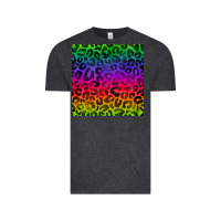 Vintage Black colorful leopard seamless pattern Vintage Tee - BundleAndBundleShop