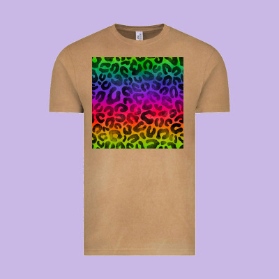 Colorful Leopard Seamless Pattern Vintage Tee Designed By Bundleandbundleshop
