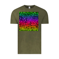 Vintage Olive colorful leopard seamless pattern Vintage Tee - BundleAndBundleShop