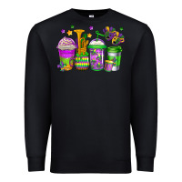 Black mardi gras coffee cups Premium Sweatshirt - Jasminsmagicworld