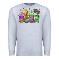 Heather Grey mardi gras coffee cups Premium Sweatshirt - Jasminsmagicworld