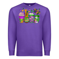 Purple mardi gras coffee cups Premium Sweatshirt - Jasminsmagicworld