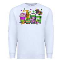 White mardi gras coffee cups Premium Sweatshirt - Jasminsmagicworld