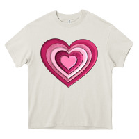 Cream sweet heart olivia Heavy Core Tee - OliviaCreatesArt