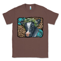 Chestnut Floral Cow Leopard Gemstone Classic Tee - CowCowDesign