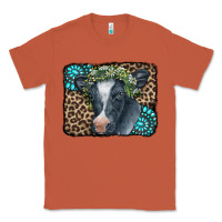 Copper Floral Cow Leopard Gemstone Classic Tee - CowCowDesign