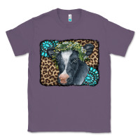 Lavender Floral Cow Leopard Gemstone Classic Tee - CowCowDesign