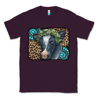 Plum Floral Cow Leopard Gemstone Classic Tee - CowCowDesign