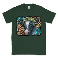 Sports Green Floral Cow Leopard Gemstone Classic Tee - CowCowDesign