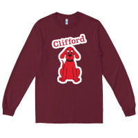 Burgundy clifford the big red dog 98093899 Long Sleeve Tee - linhVisuals