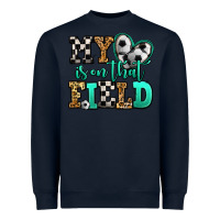 Navy my heart is on that field soccer Heavyweight Sweatshirt - Jasminsmagicworld