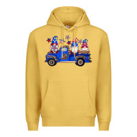Antique Gold american flag gnomes truck Premium Hoodie - Artiststas