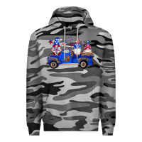 Slate Camo american flag gnomes truck Premium Hoodie - Artiststas