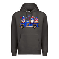 Smoke american flag gnomes truck Premium Hoodie - Artiststas