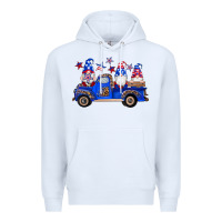 American Flag Gnomes Truck Premium Hoodie | Teevron