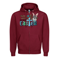Burgundy My First Easter Bunny Boy Zipper Hoodie - RanaPortraitStore