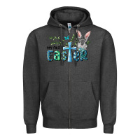 Charcoal Heather My First Easter Bunny Boy Zipper Hoodie - RanaPortraitStore