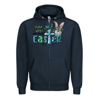 Navy My First Easter Bunny Boy Zipper Hoodie - RanaPortraitStore