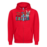 Red My First Easter Bunny Boy Zipper Hoodie - RanaPortraitStore