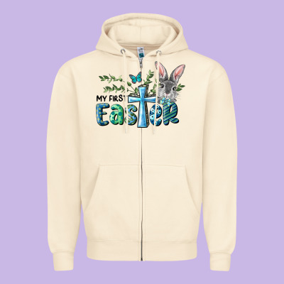 My First Easter Bunny Boy Zipper Hoodie Designed By Ranaportraitstore