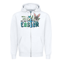 White My First Easter Bunny Boy Zipper Hoodie - RanaPortraitStore
