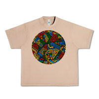 Burro african fabric pattern round earrings 3 Urban Heavy Tee - BundleAndBundleShop