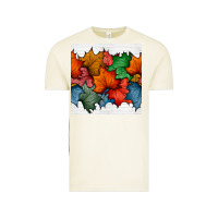 Vintage Arctic autumn  leaves seamless pattern Vintage Tee - BundleAndBundleShop
