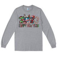 Heather Grey 2023 Happy New Year Long Sleeve Tee - CowhideDigitalArt